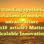 Understanding synthetic data solutions in modern infrastructure batch18_article3 Matters for Scalable Innovation