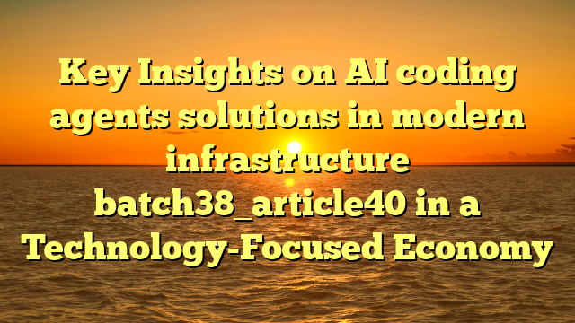 Key Insights on AI coding agents solutions in modern infrastructure batch38_article40 in a Technology-Focused Economy